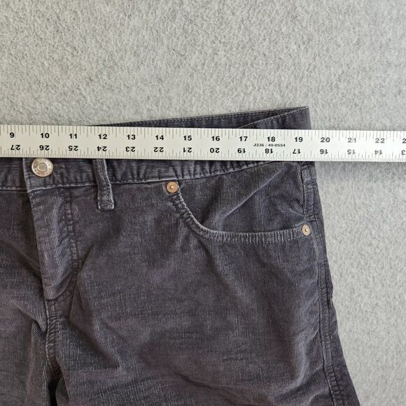 Gap Shorts Womens 16 Gray Corduroy Raw Hem Cut Off Mid Rise Stretch - Picture 6 of 13